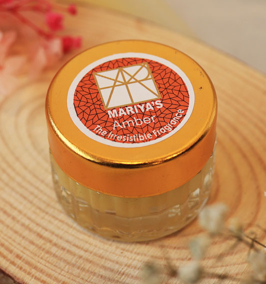 Mariya&rsquo;s Solid Perfume Amber &ndash; Non Alcoholic Attar Balm | Warm Sweet Amber Musky Fragrance | Long Lasting Pocket Perfume Wax | Travel Friendly Unisex Perfume
